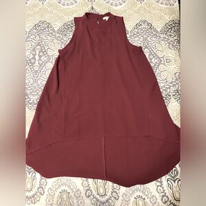 Tunic length sleeveless blouse